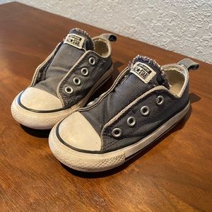Blue velcro converse